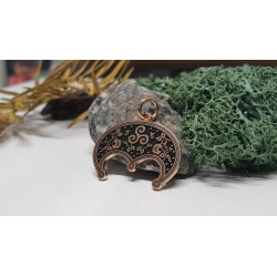 Lunula z symbolem - Wisiorek Brąz