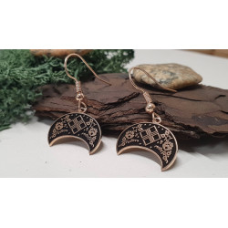 Lunula z symbolem - Wisiorek Brąz