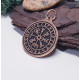 Zawieszka Kompas Wikingów VEGVISIR z brązu - Slavieszki.pl