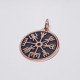 Zawieszka pełna Kompas Wikingów VEGVISIR z brązu - Slavieszki.pl